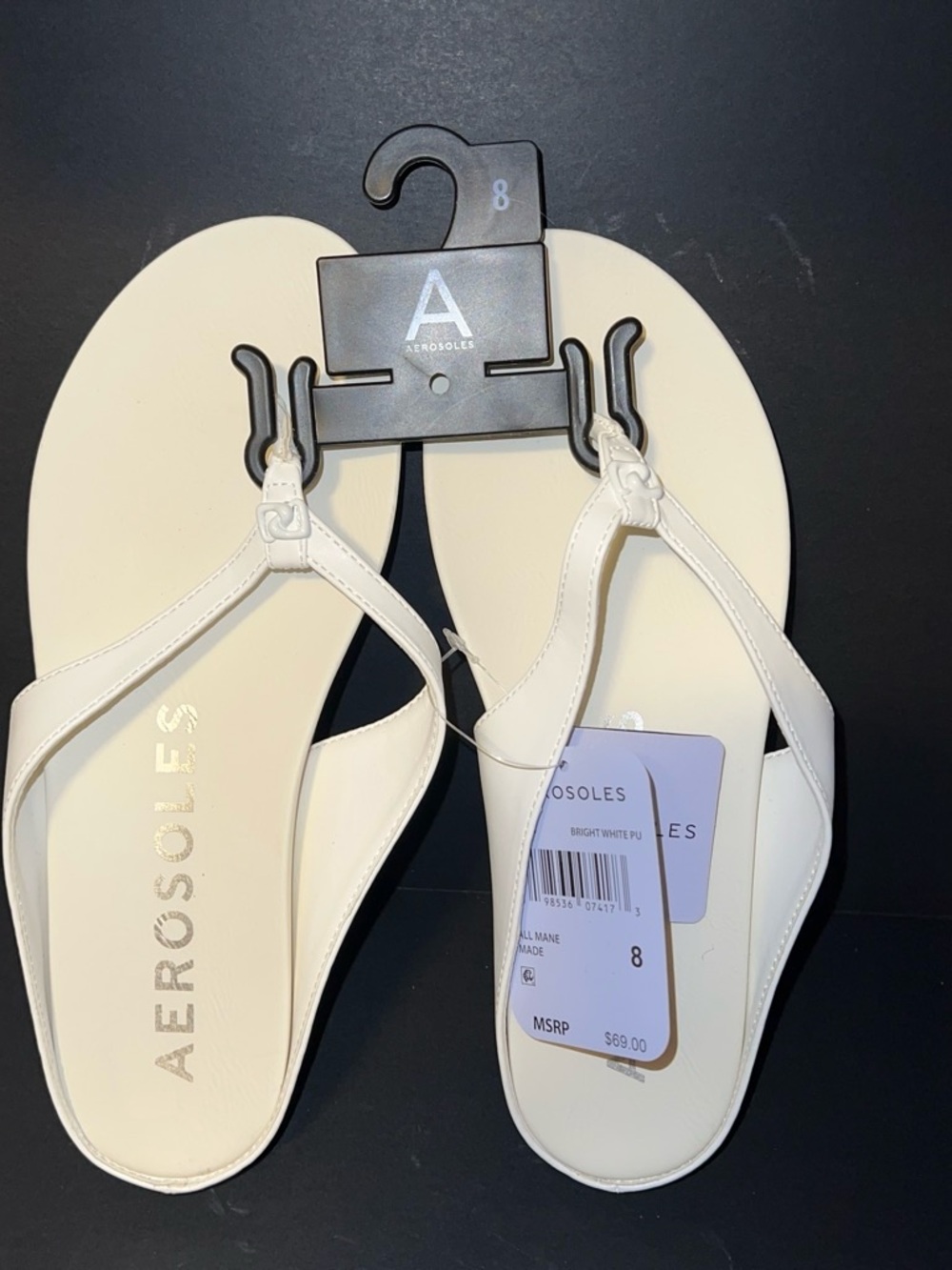 AEROSOLES White Women’s Thong Sandals